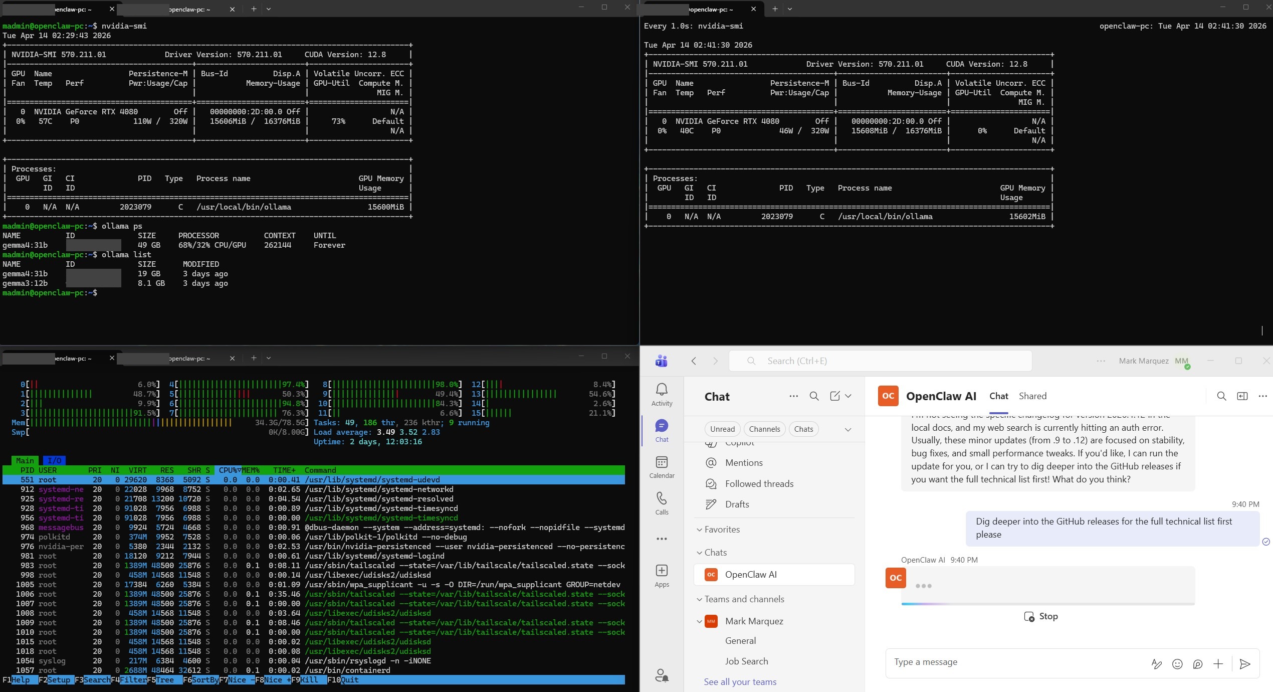 Dedicated AI Assistant PC with OpenClaw, Ollama, and MS Teams