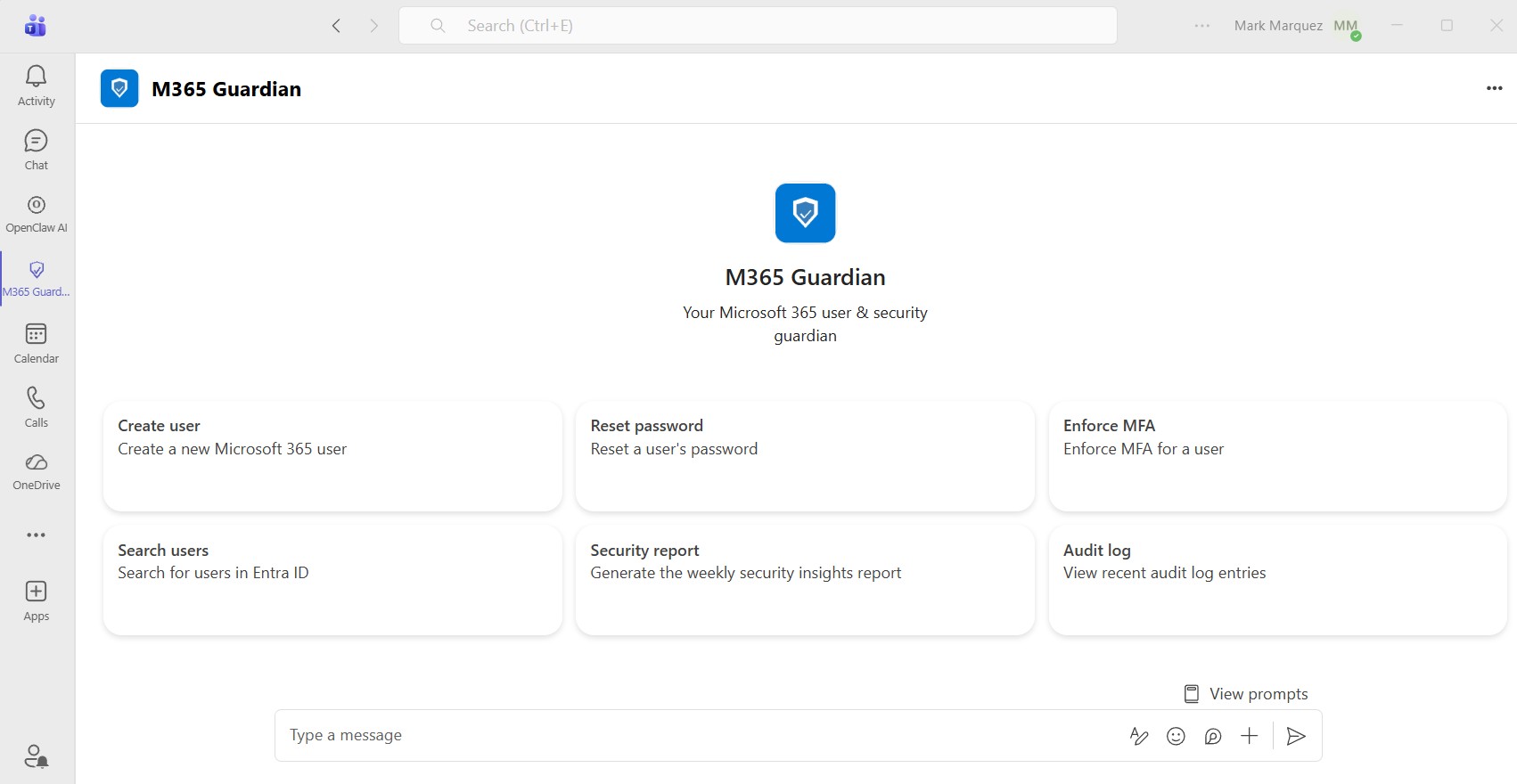 m365 guardian teams app