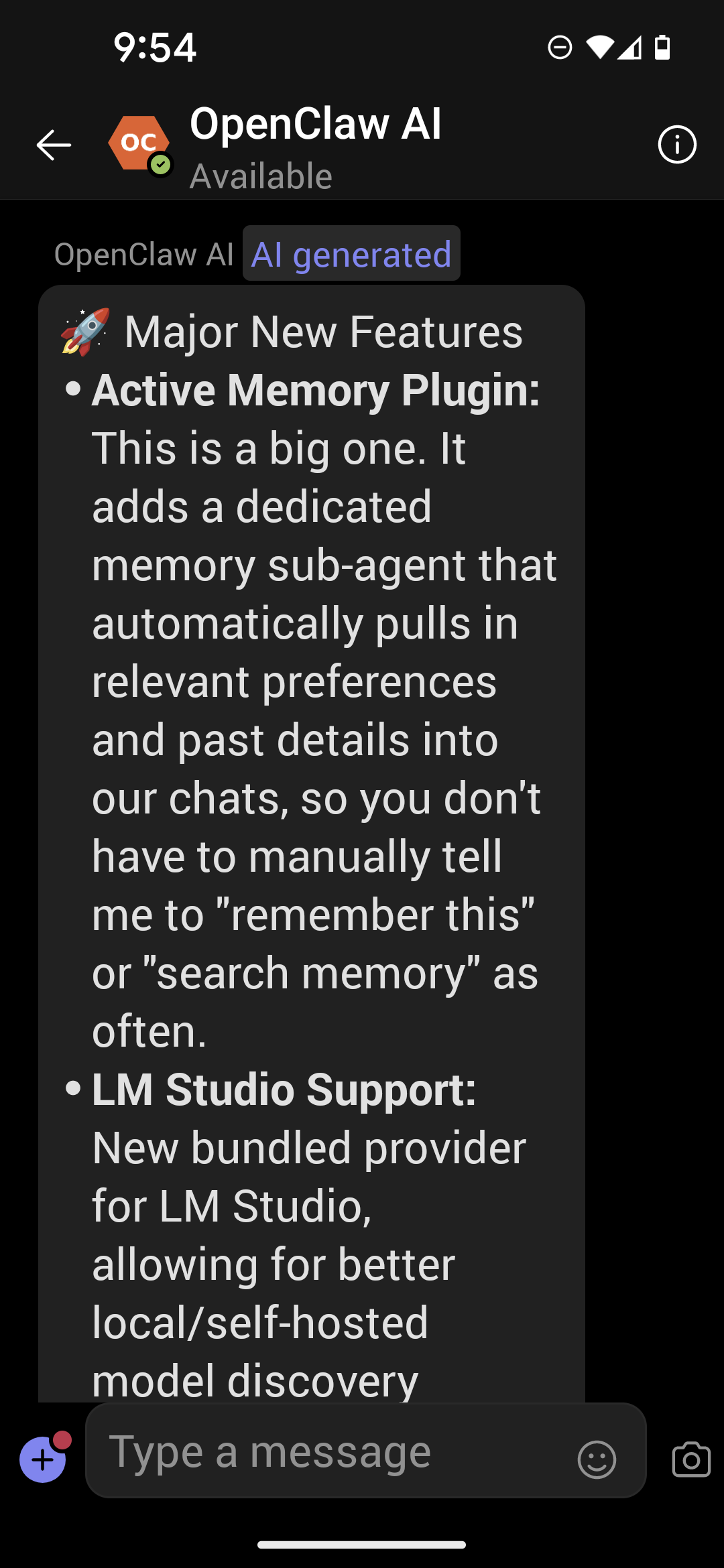 openclaw in microsoft teams · mobile